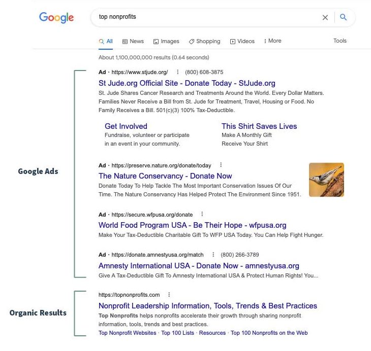 google search results google ads