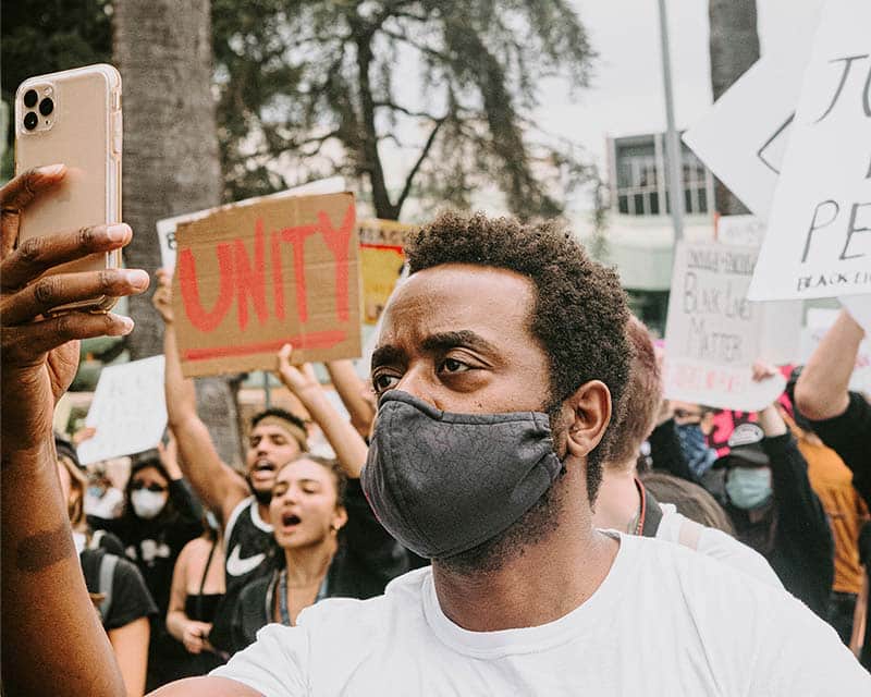 blm Black Lives Matter protest selfie