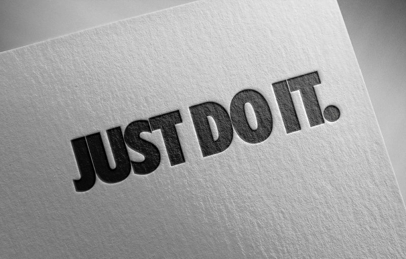 Nike just do it icon logo paper texture illustration